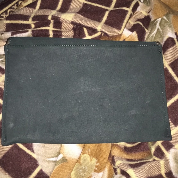 Hunter Green Envelope Clutch - Picture 2 of 3